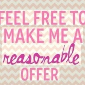 Pink Chevron Text Graphic "Make Me a Reasonable Offer"